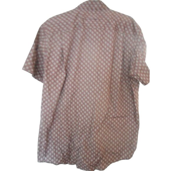 Duluth Trading Co Short sleeve Sz M 100% organic cotton Geometric Pattern Shirt - Picture 4 of 4